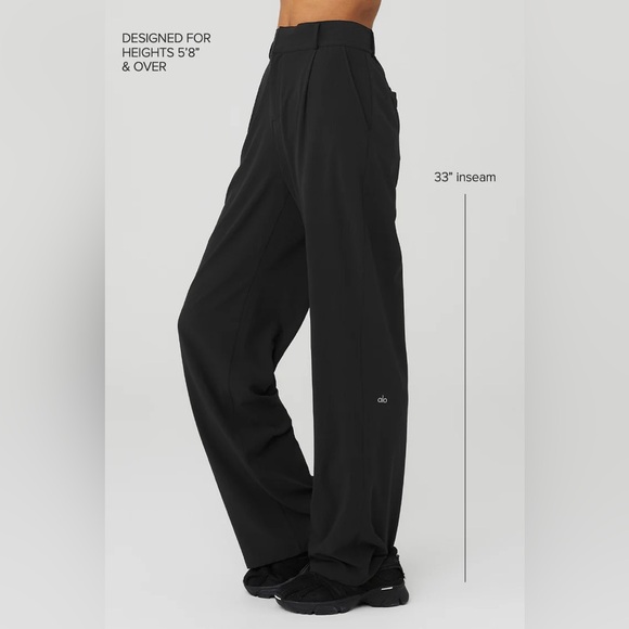 ALO High Waist Dreamscape Trouser (Long) in Black - L - Picture 2 of 5